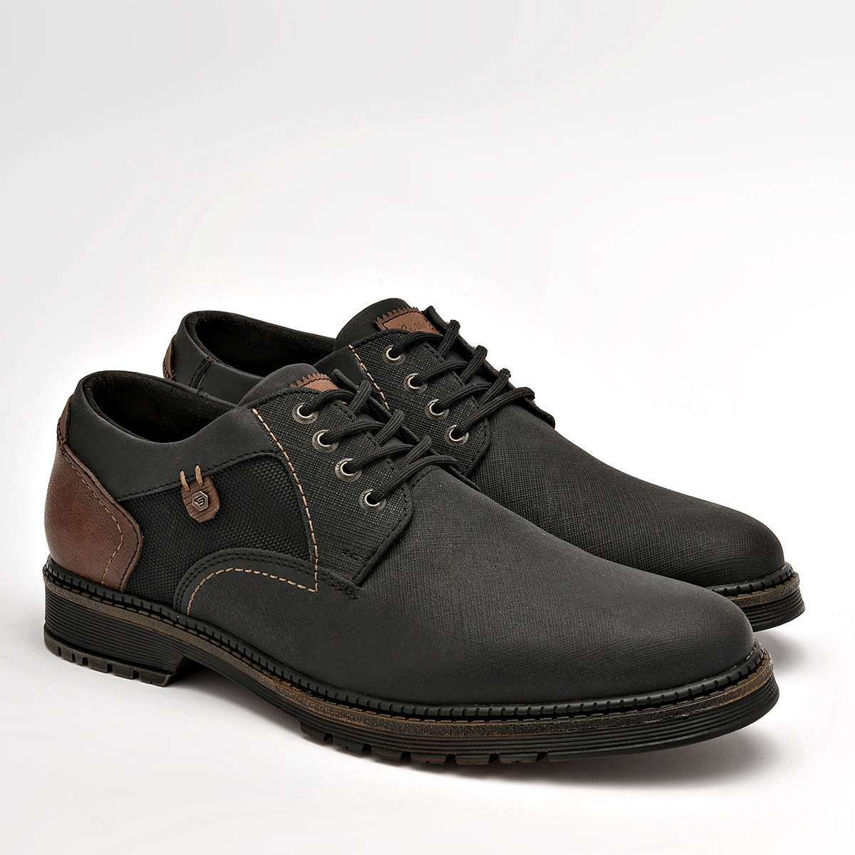 Foto 2 | Zapato Casual Negro Total Negro 121021-f para Hombre