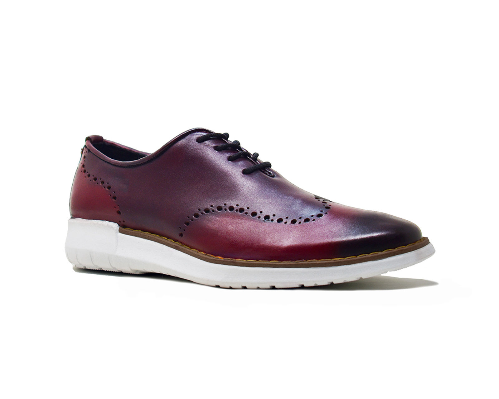 Foto 1 | Bostoniano Warlock 5039 Vino De Piel Para Hombre