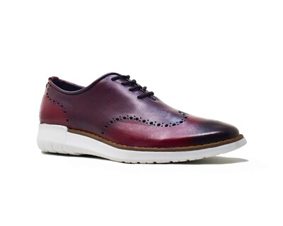 Foto 1 | Bostoniano Warlock 5039 Vino De Piel Para Hombre