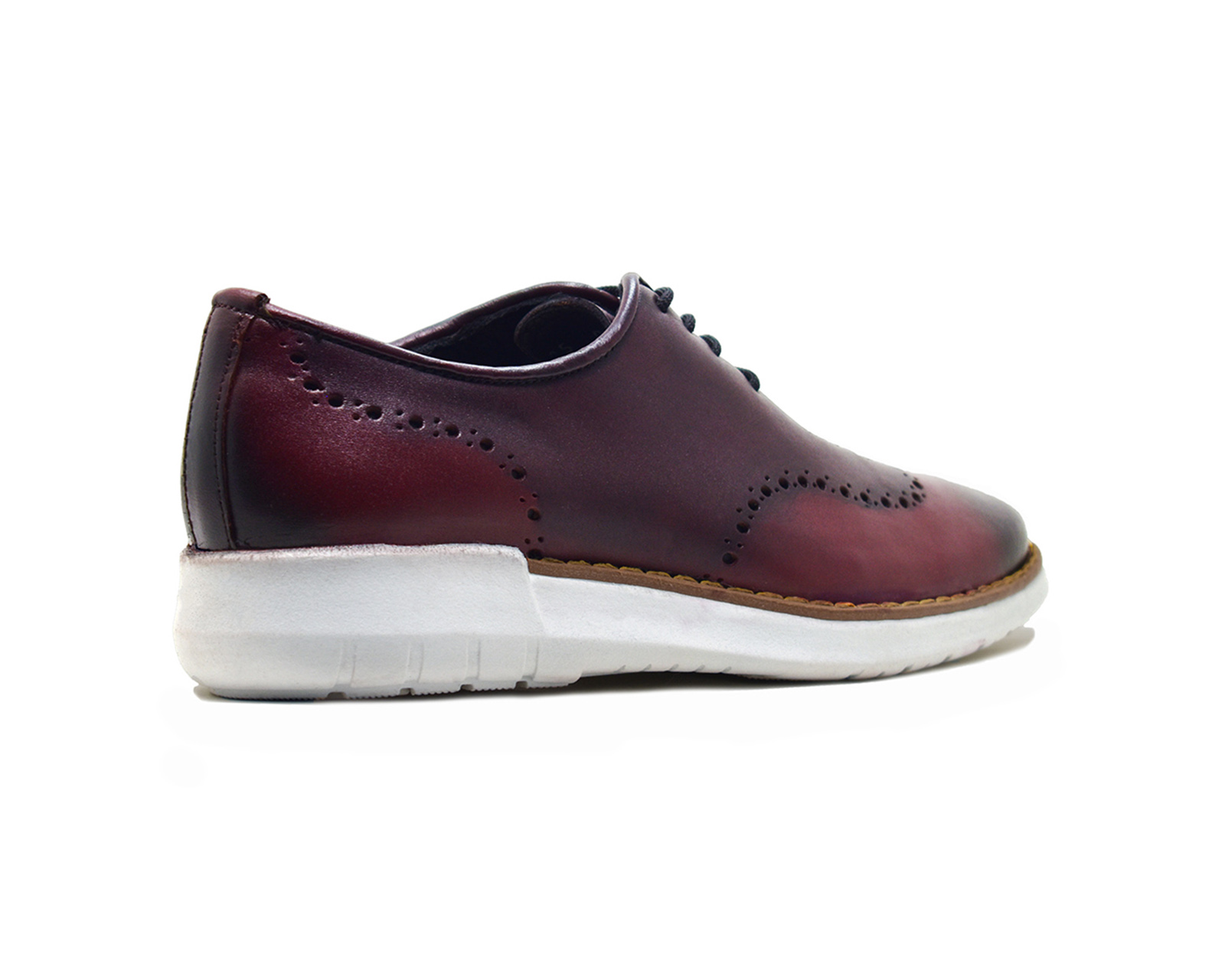 Foto 4 pulgar | Bostoniano Warlock 5039 Vino De Piel Para Hombre