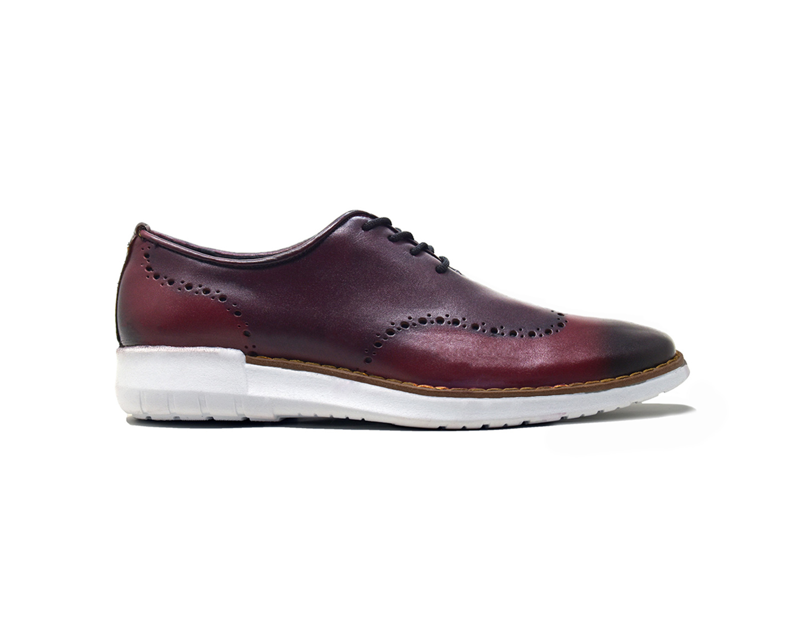 Foto 5 pulgar | Bostoniano Warlock 5039 Vino De Piel Para Hombre