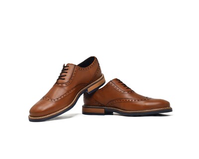 Foto 5 | Bostoniano Warlock 8004 Miel De Piel Para Hombre