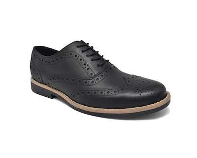 Foto 1 | Bostoniano Warlock 9155 Negro De Piel Para Hombre