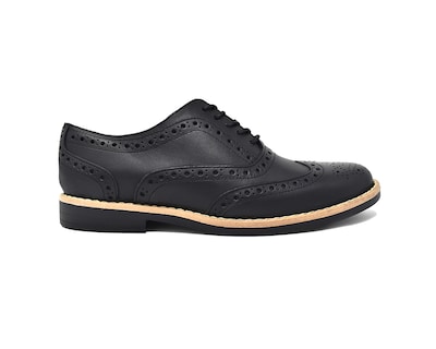 Foto 2 | Bostoniano Warlock 9155 Negro De Piel Para Hombre