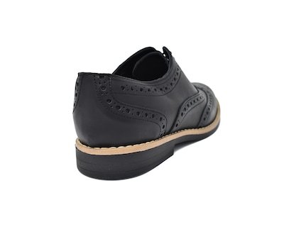 Foto 3 | Bostoniano Warlock 9155 Negro De Piel Para Hombre