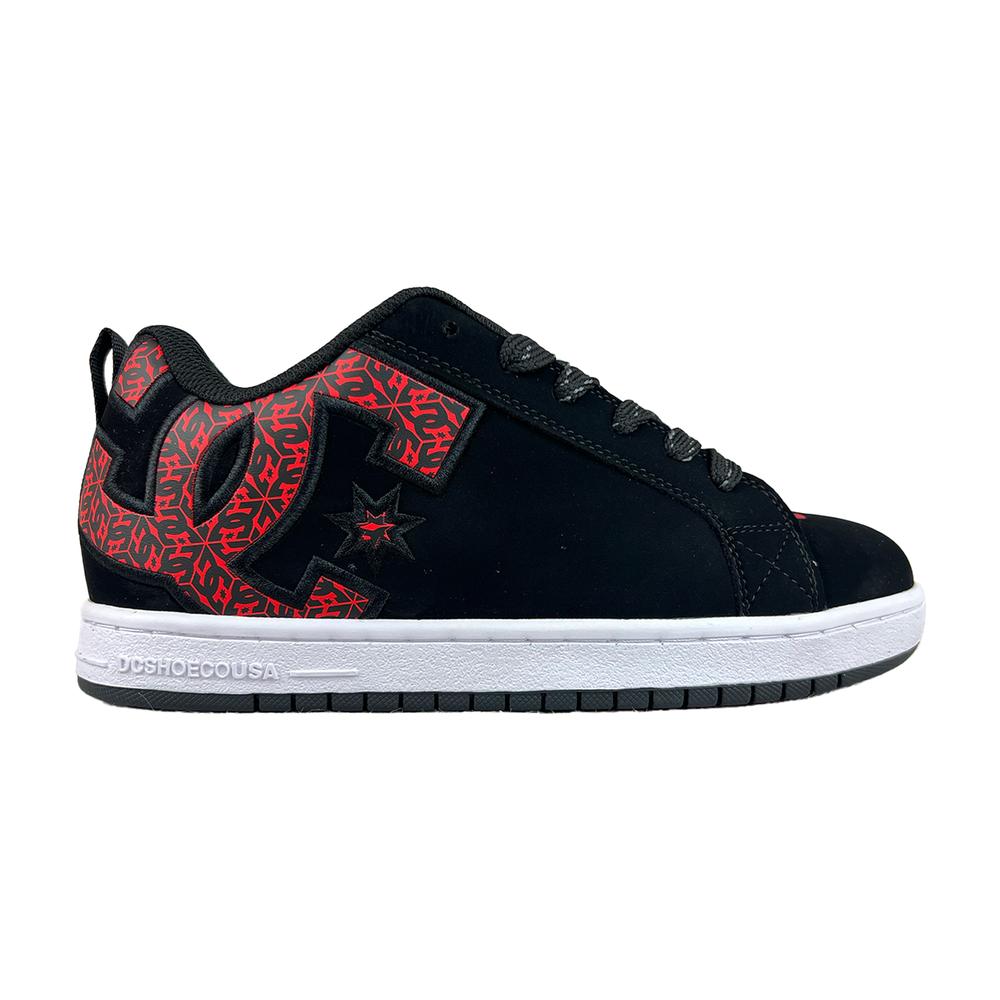 Tenis Para Hombre Negros Rojos Court Graffik Dc Shoes Negro