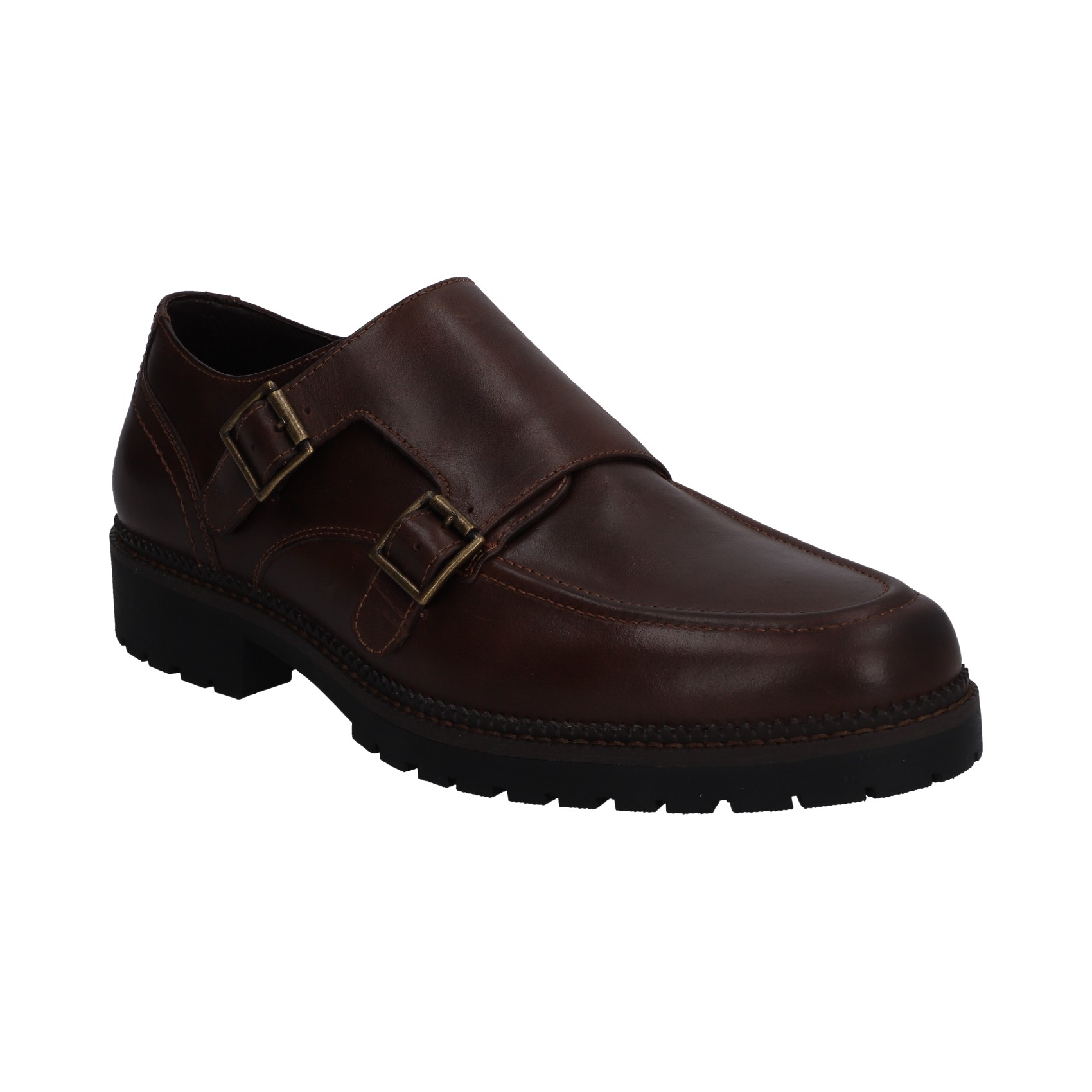 Zapato Berlin Caballero Piel Café Monkstrap Casual