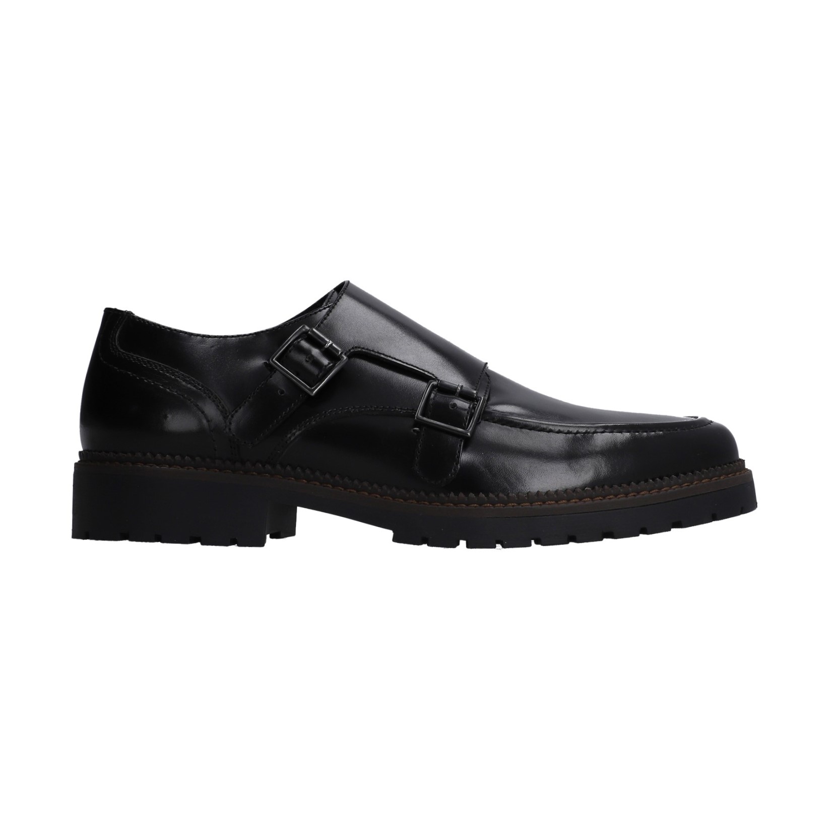 Foto 2 | Zapato Berlin Caballero Piel Negro Monkstrap Casual