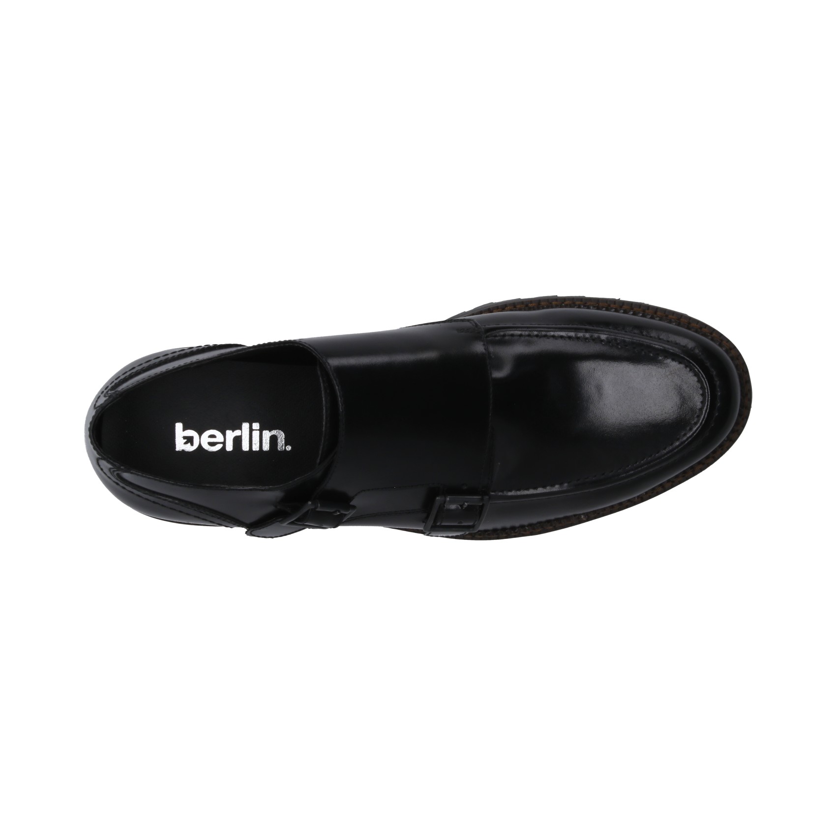 Foto 5 pulgar | Zapato Berlin Caballero Piel Negro Monkstrap Casual