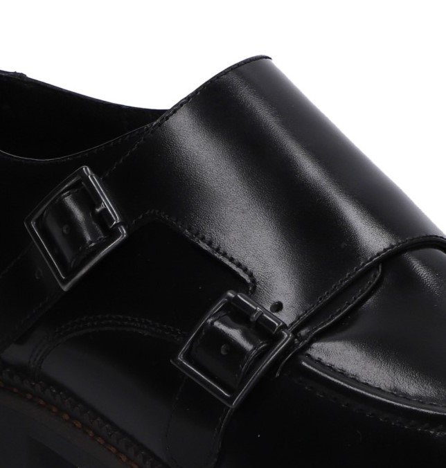 Foto 7 pulgar | Zapato Berlin Caballero Piel Negro Monkstrap Casual