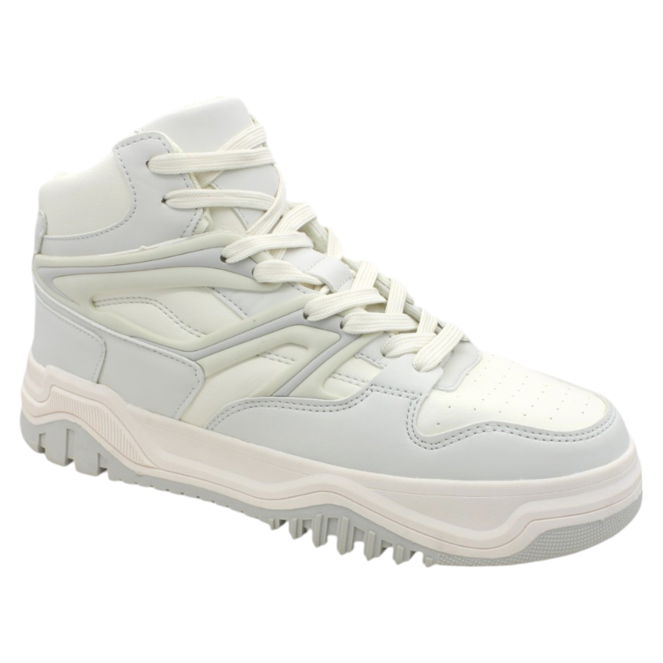 Foto 2 pulgar | Tenis Botín Rbcollection Exterior Piel Vegana Blanco para Hombre