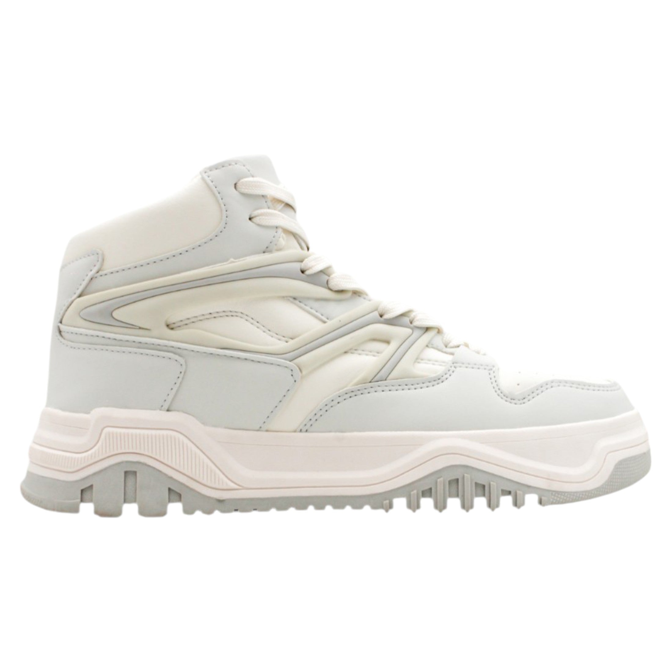 Foto 3 pulgar | Tenis Botín Rbcollection Exterior Piel Vegana Blanco para Hombre