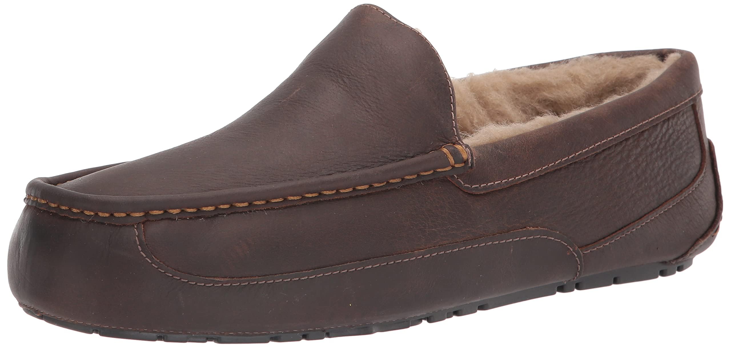 Foto 2 pulgar | Zapatilla Ugg Ascot Para Hombre En Piel Bronceada, Talla 12 - Venta Internacional.