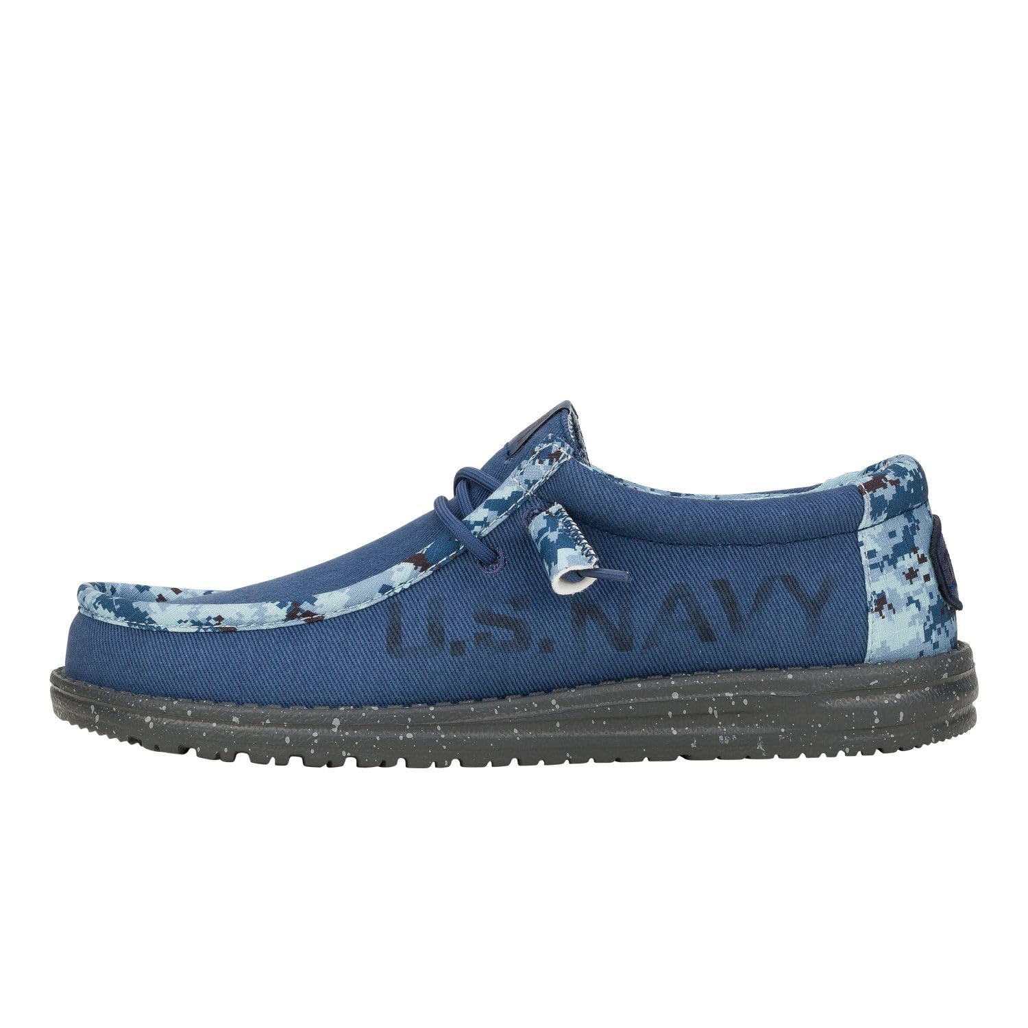 Zapatos Hey Dude Wally Us Azul Marino Camo Talla 14 Para Hombre - Venta Internacional.