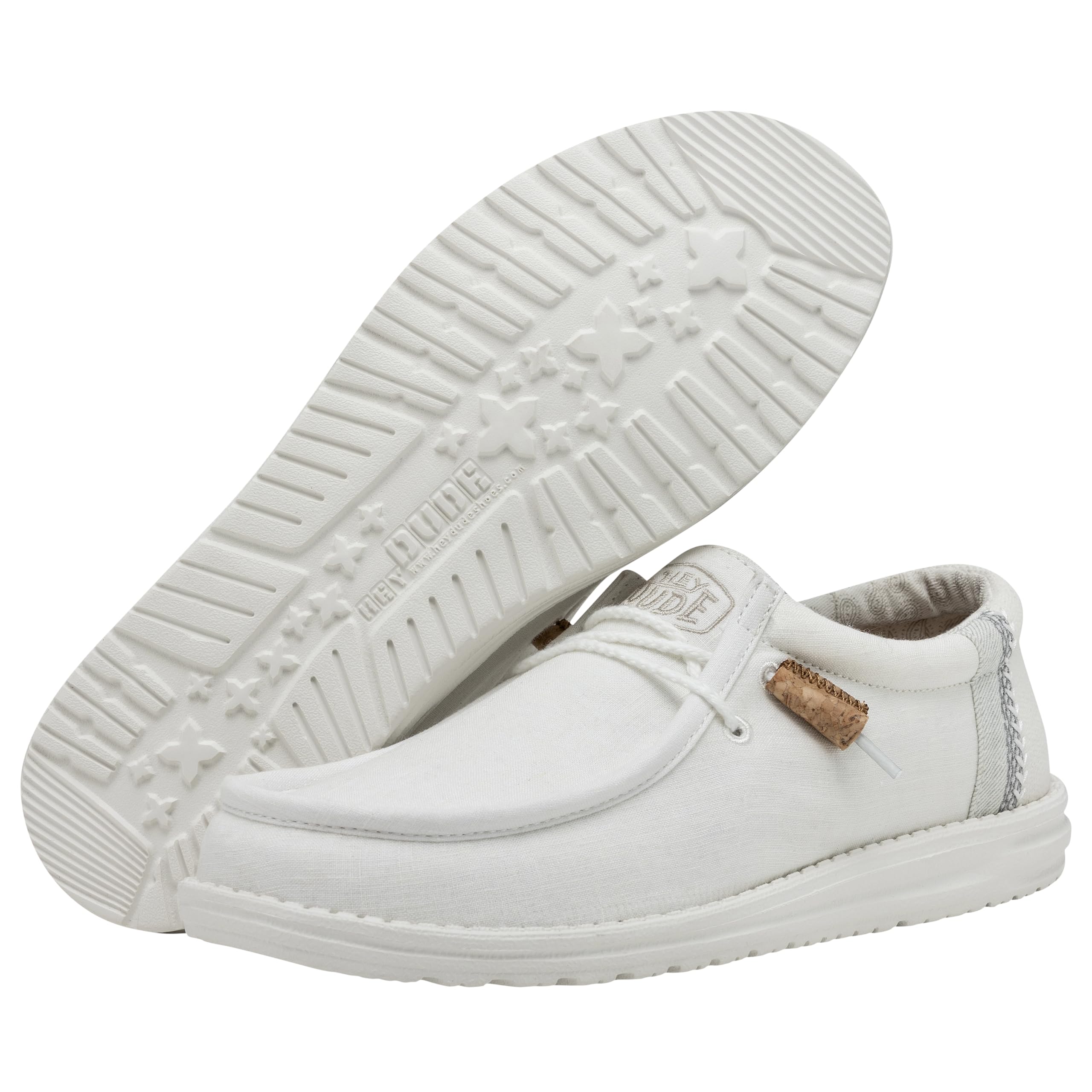 Foto 4 pulgar | Mocasines Hey Dude Wally Break Stitch, Color Blanco, Talla 13, Para Hombre - Venta Internacional.