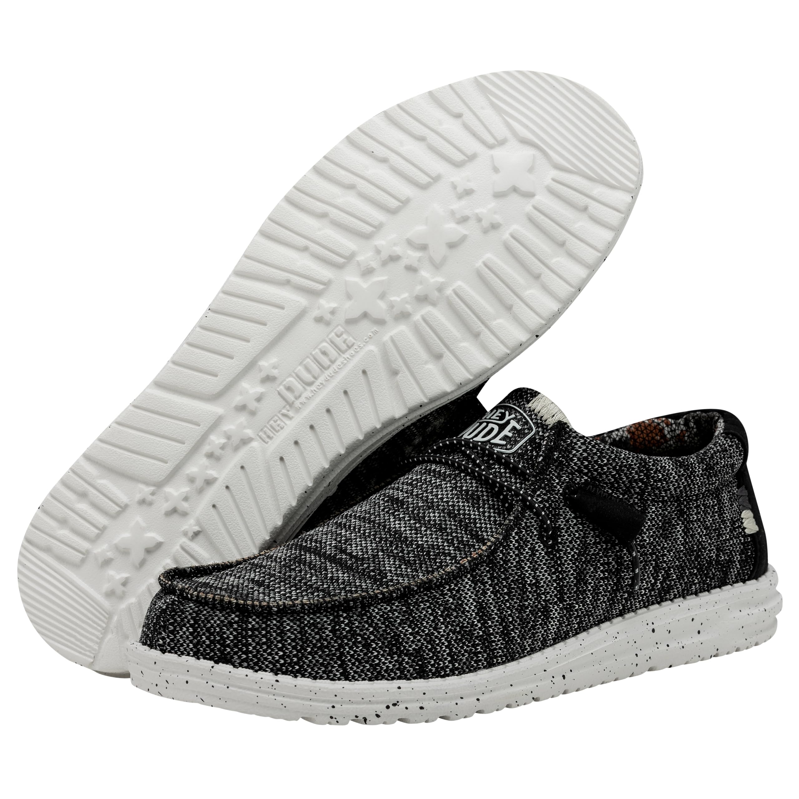 Foto 4 pulgar | Mocasines Hey Dude Wally Sox Stitch Para Hombre, Color Blanco Y Negro - Venta Internacional.
