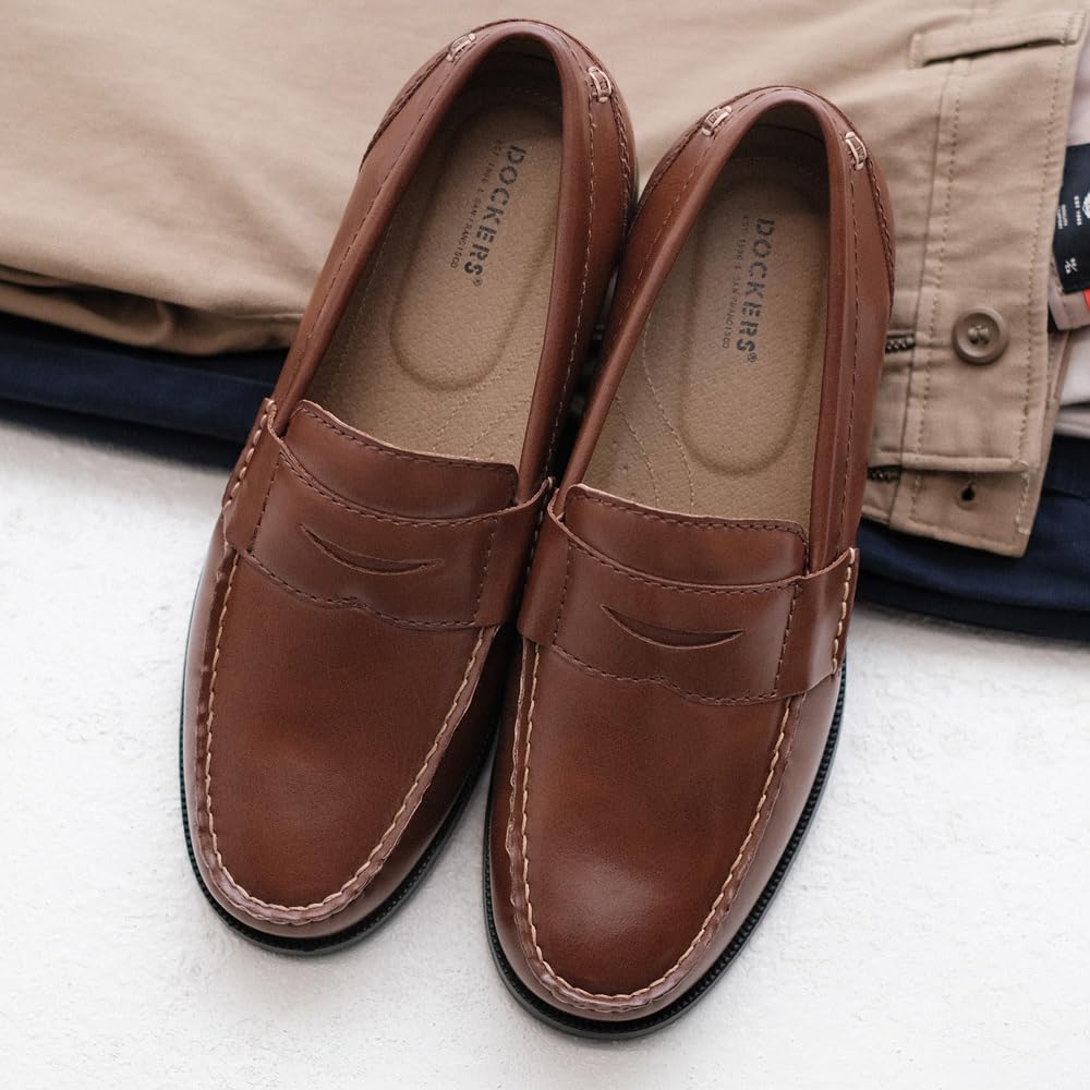 Foto 8 pulgar | Mocasines Shoes Dockers Colleger Para Hombre En Color Canela, Talla 9.5 - Venta Internacional.