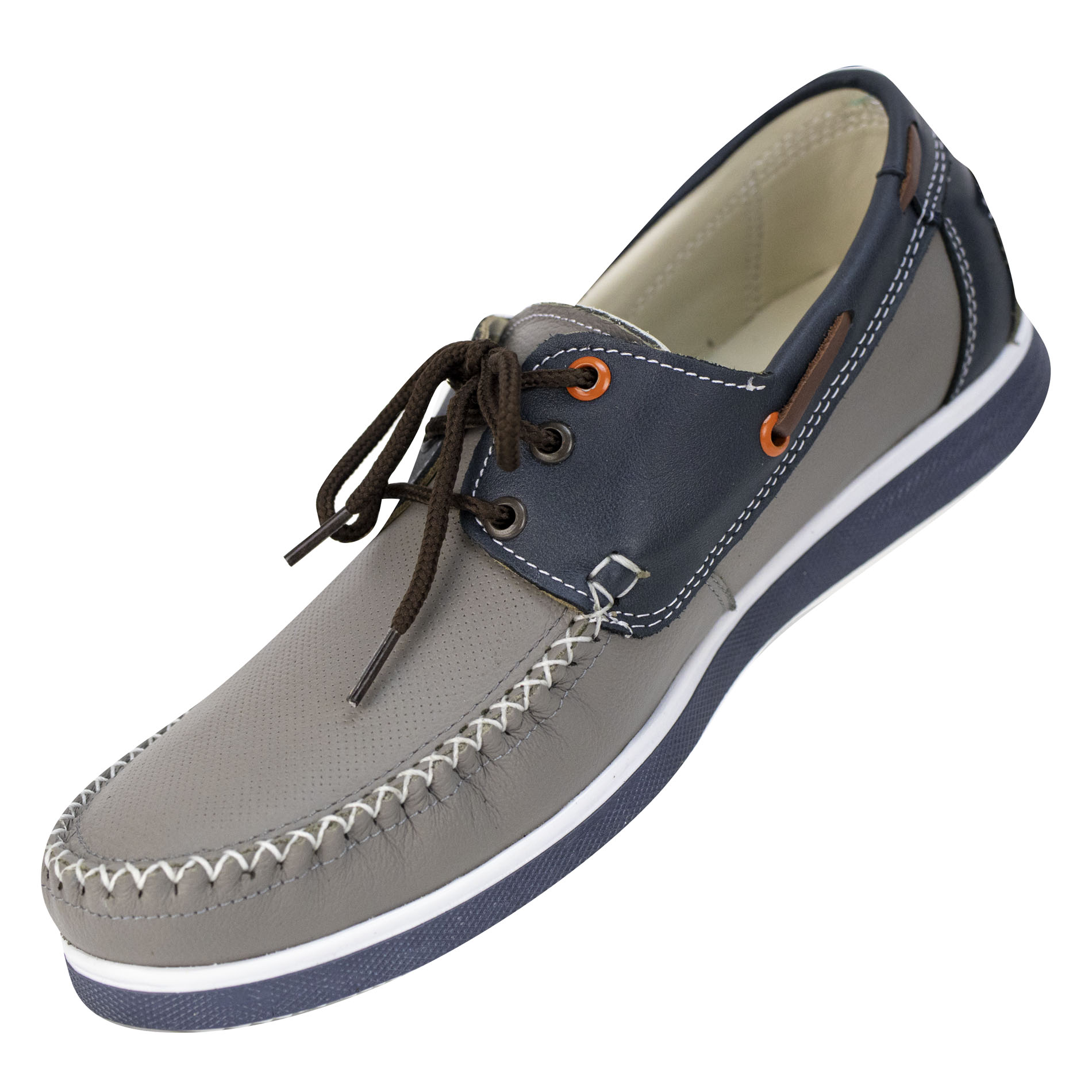 Foto 3 | Calzado Para Caballero Gris Piel Marino Piel Latino Estilo 510 #25 Nueva Imagen