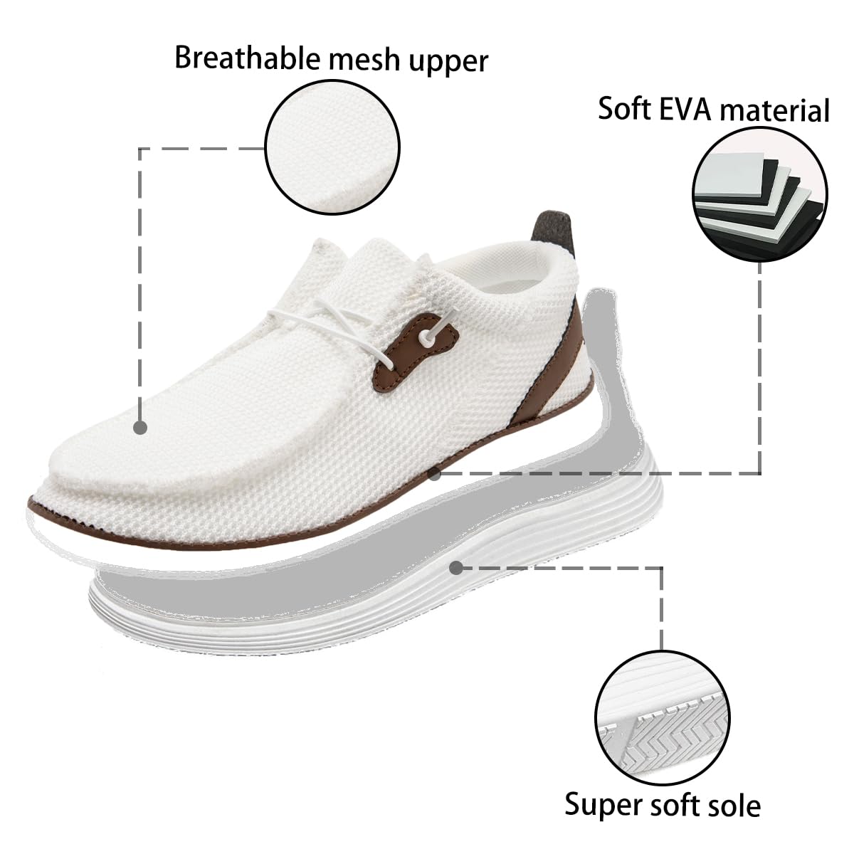 Foto 5 pulgar | Zapatos Dlwkipv Para Hombre, Mocasines Sin Cordones, Color Blanco - Venta Internacional.