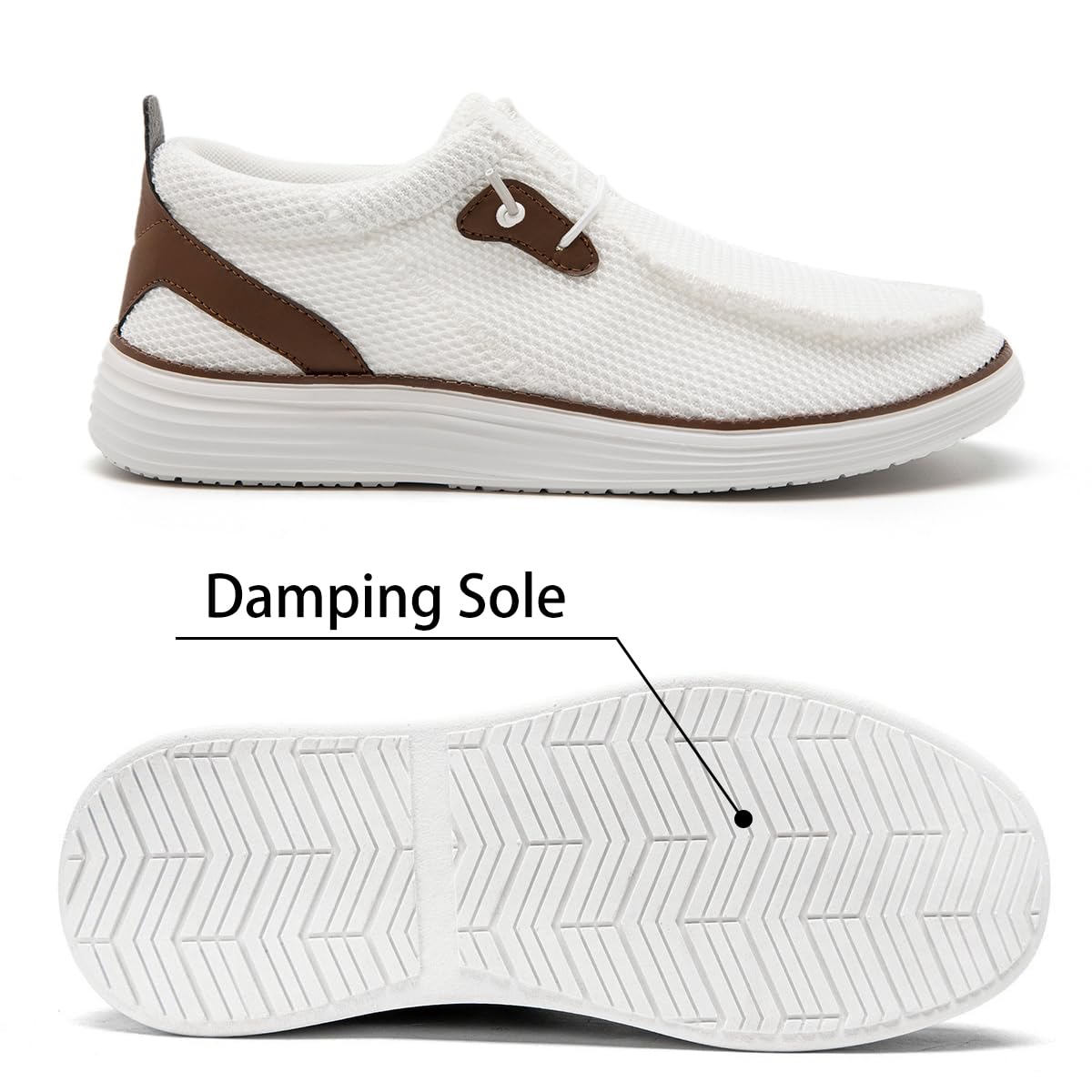 Foto 6 pulgar | Zapatos Dlwkipv Para Hombre, Mocasines Sin Cordones, Color Blanco - Venta Internacional.