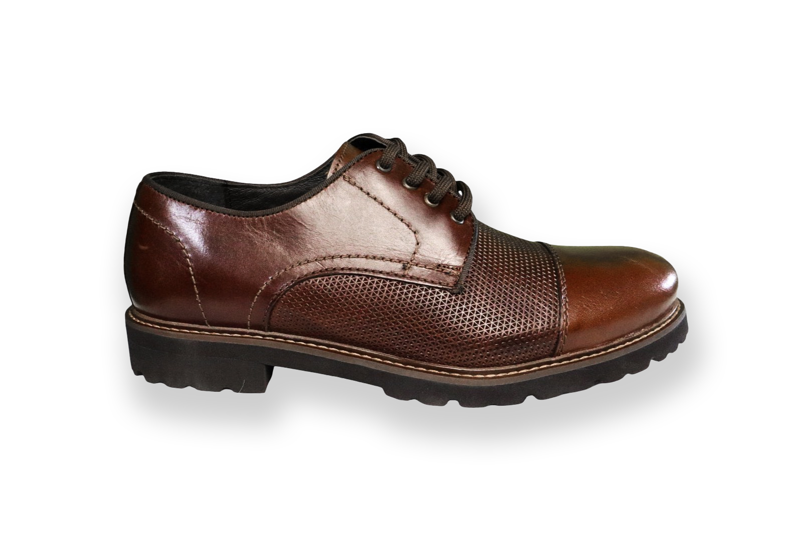 Foto 2 pulgar | Zapato Casual Hombre Benissimo 6505 Piel Café Grabado