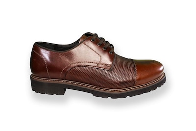 Foto 1 | Zapato Casual Hombre Benissimo 6505 Piel Café Grabado