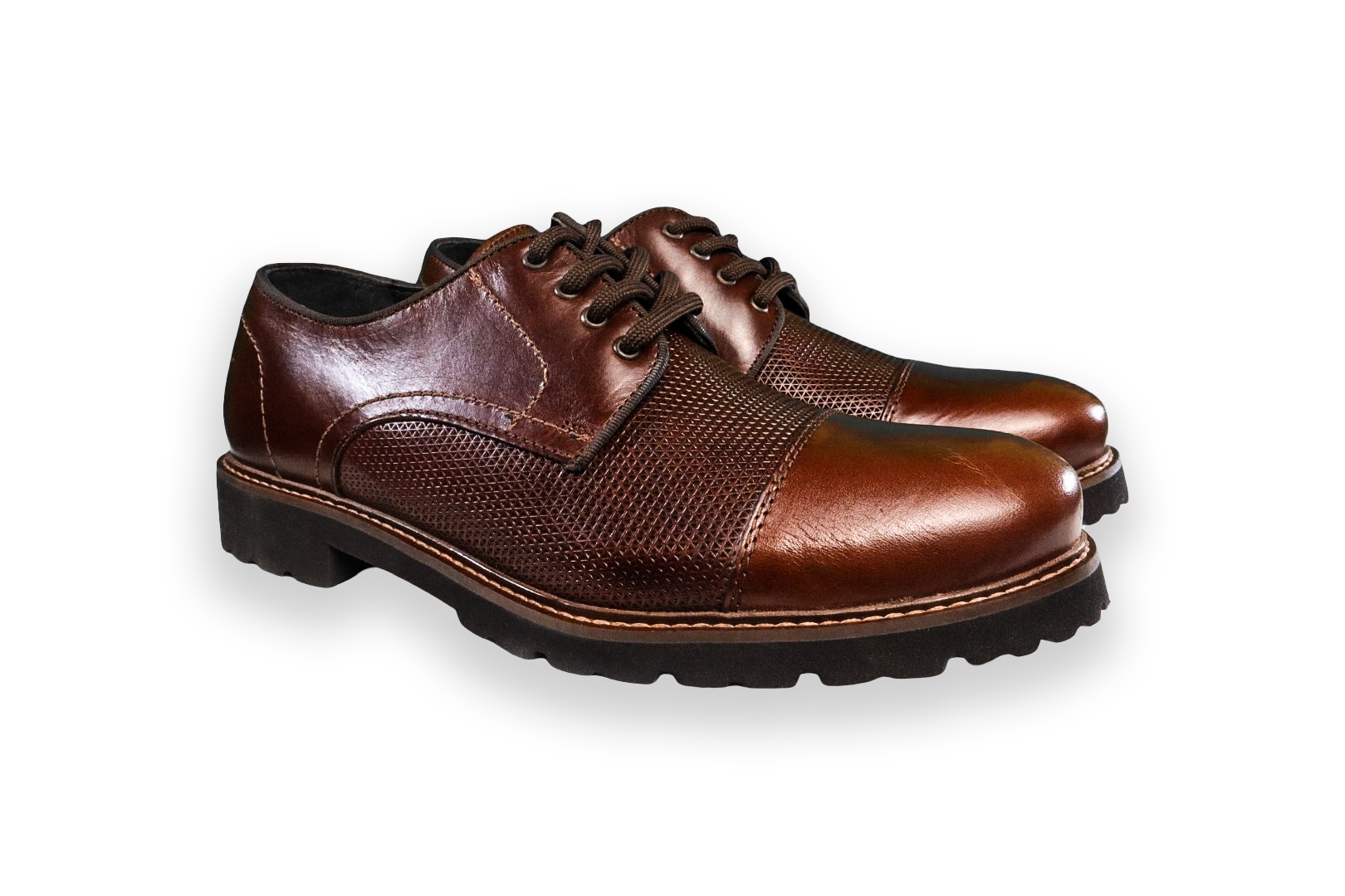 Foto 3 pulgar | Zapato Casual Hombre Benissimo 6505 Piel Café Grabado