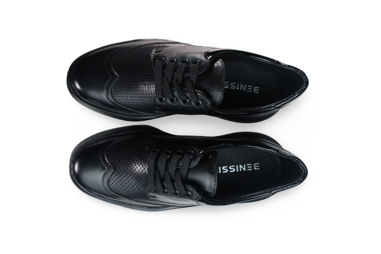 Foto 4 | Zapatos Casuales de Piel Benissimo 33507 Negros para Hombre