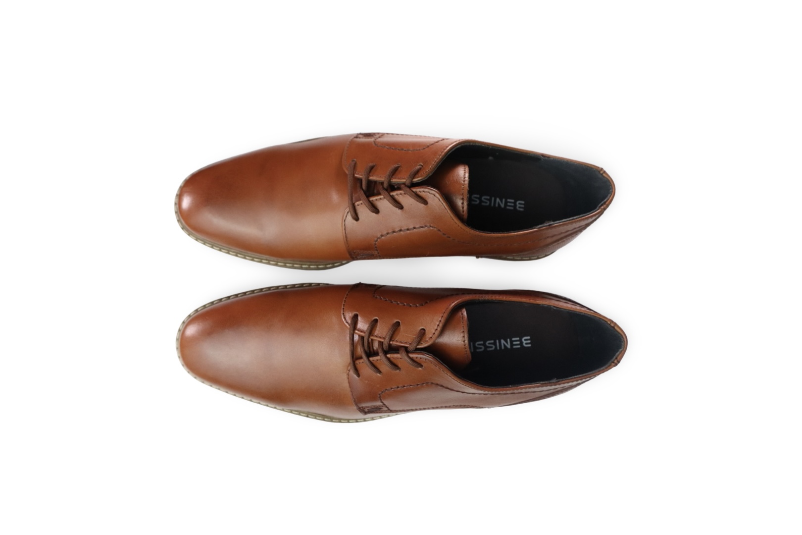 Foto 4 | Zapatos Casuales de Piel Benissimo 324 Café para Hombre