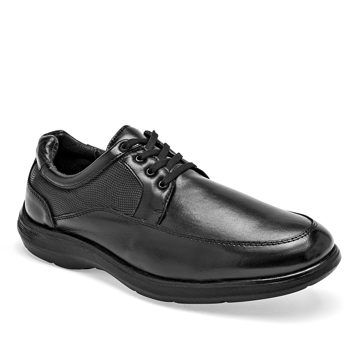 Foto 2 pulgar | Mas Descanso Zapato Casual Para Hombre Negro  Piel De Borrego