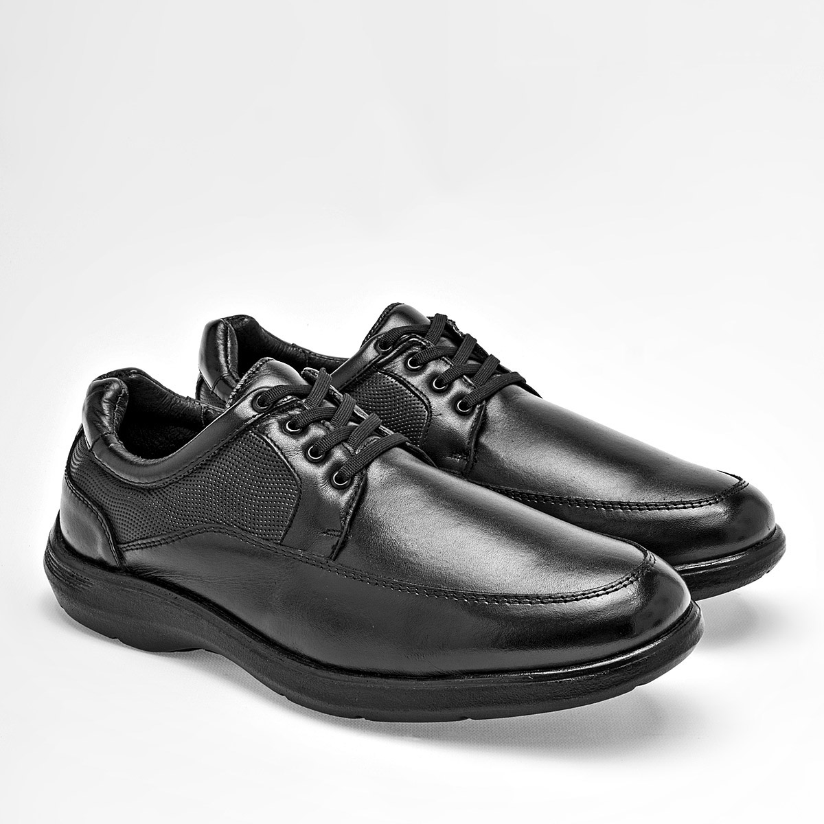 Foto 2 | Mas Descanso Zapato Casual Para Hombre Negro  Piel De Borrego