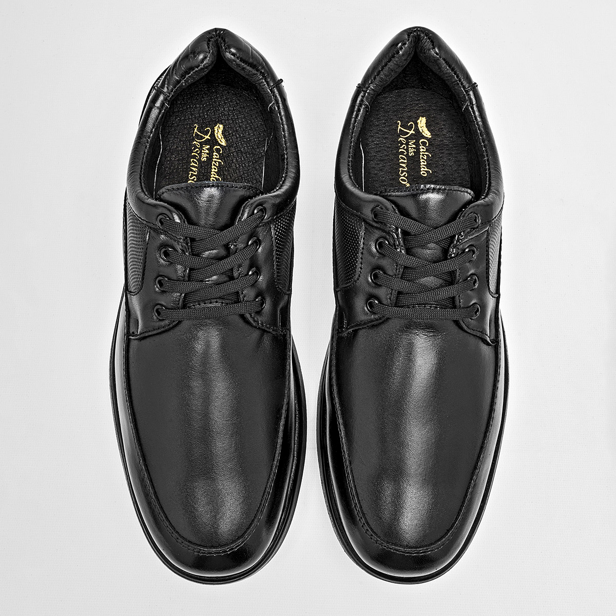 Foto 3 | Mas Descanso Zapato Casual Para Hombre Negro  Piel De Borrego