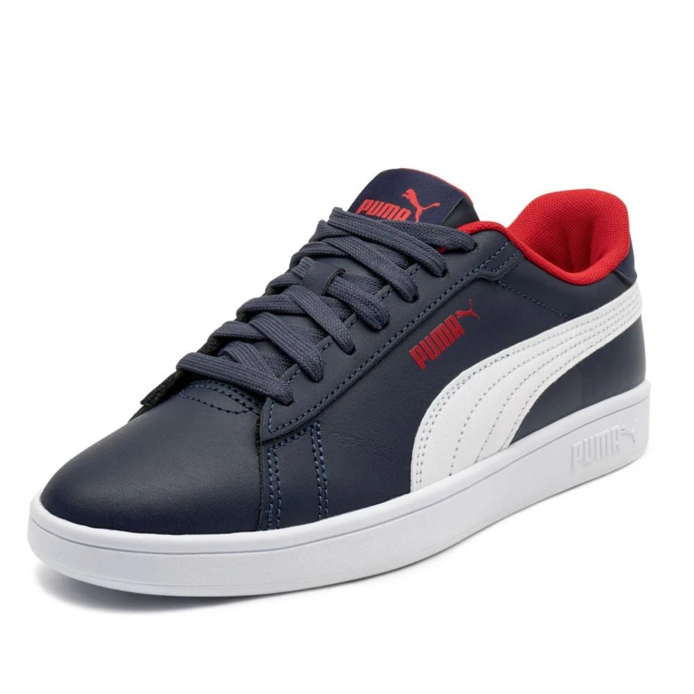 Foto 2 pulgar | Tenis Puma 392031-04 Smash 3.0 L Jr Azul Marino Unisex