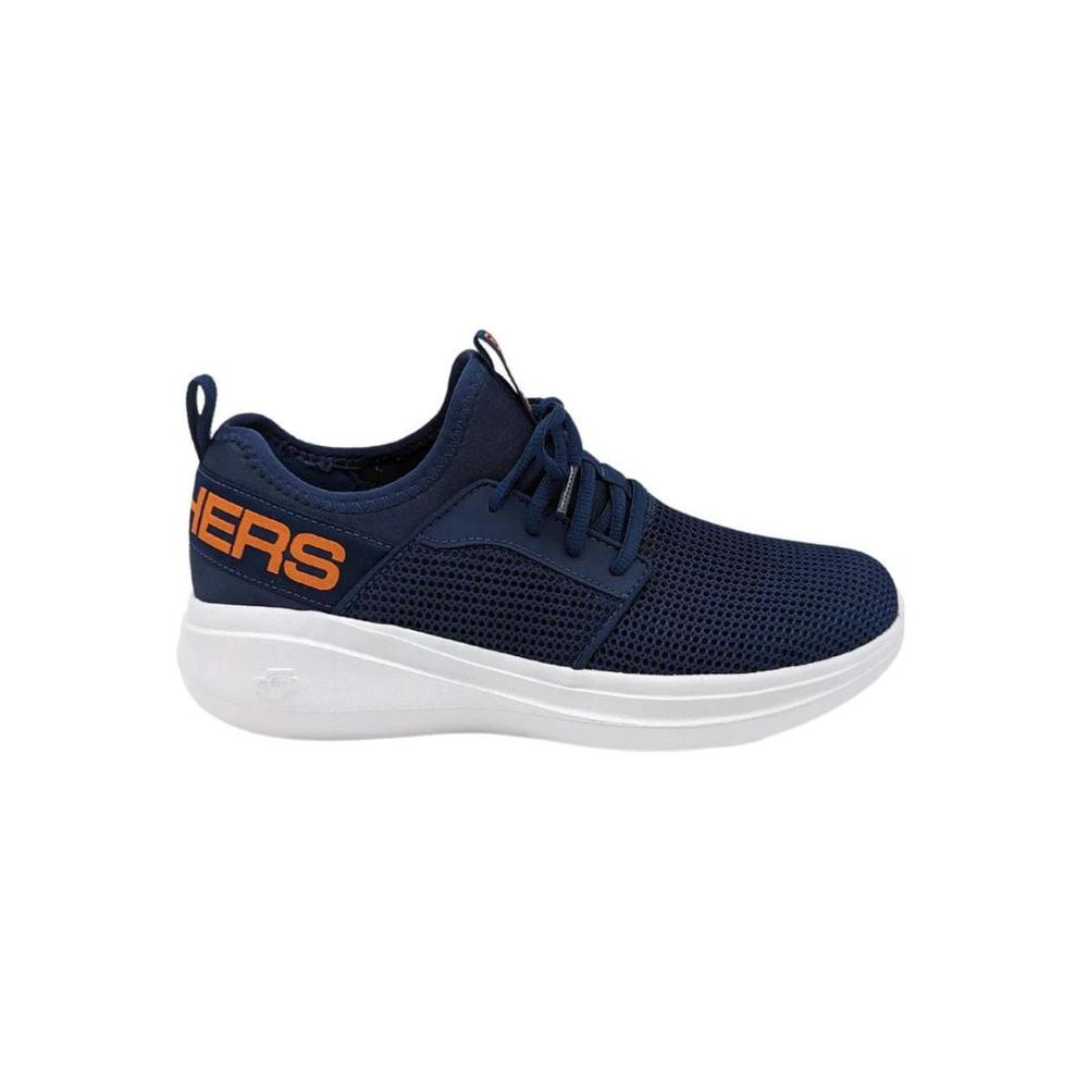 Foto 2 pulgar | Tenis Skechers Go Run Fast Azules para Hombre