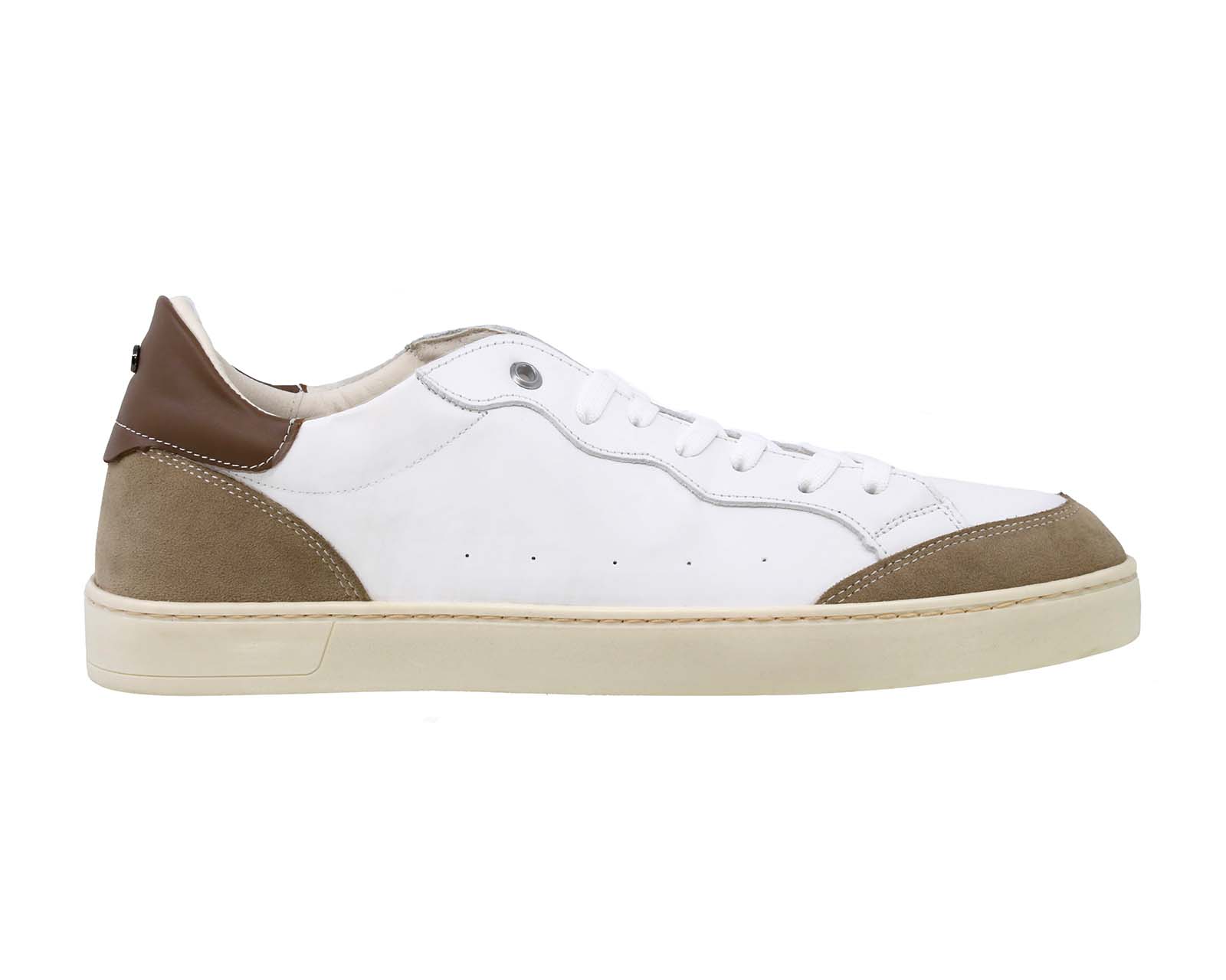 Foto 3 pulgar | Sneaker Casual de Piel Triples Edric 36053 Blancos para Hombre
