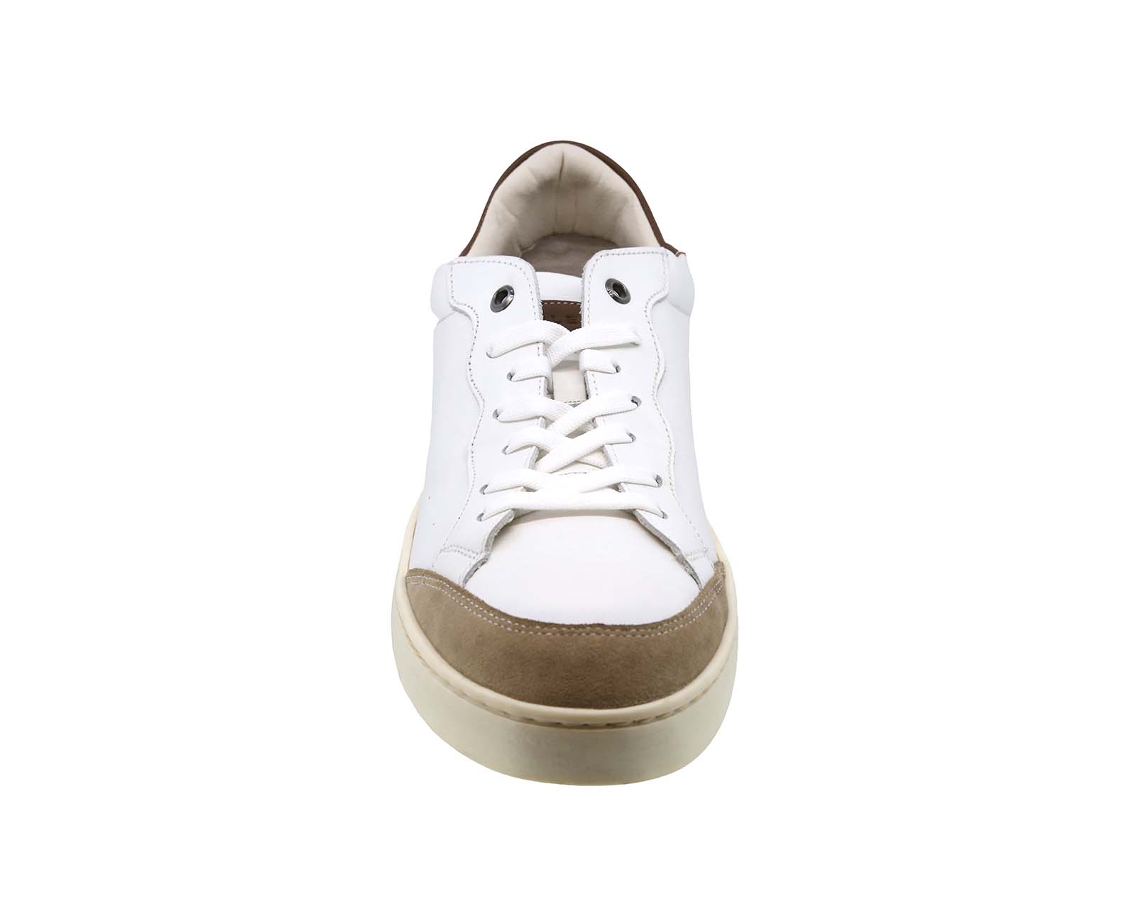 Foto 4 pulgar | Sneaker Casual de Piel Triples Edric 36053 Blancos para Hombre