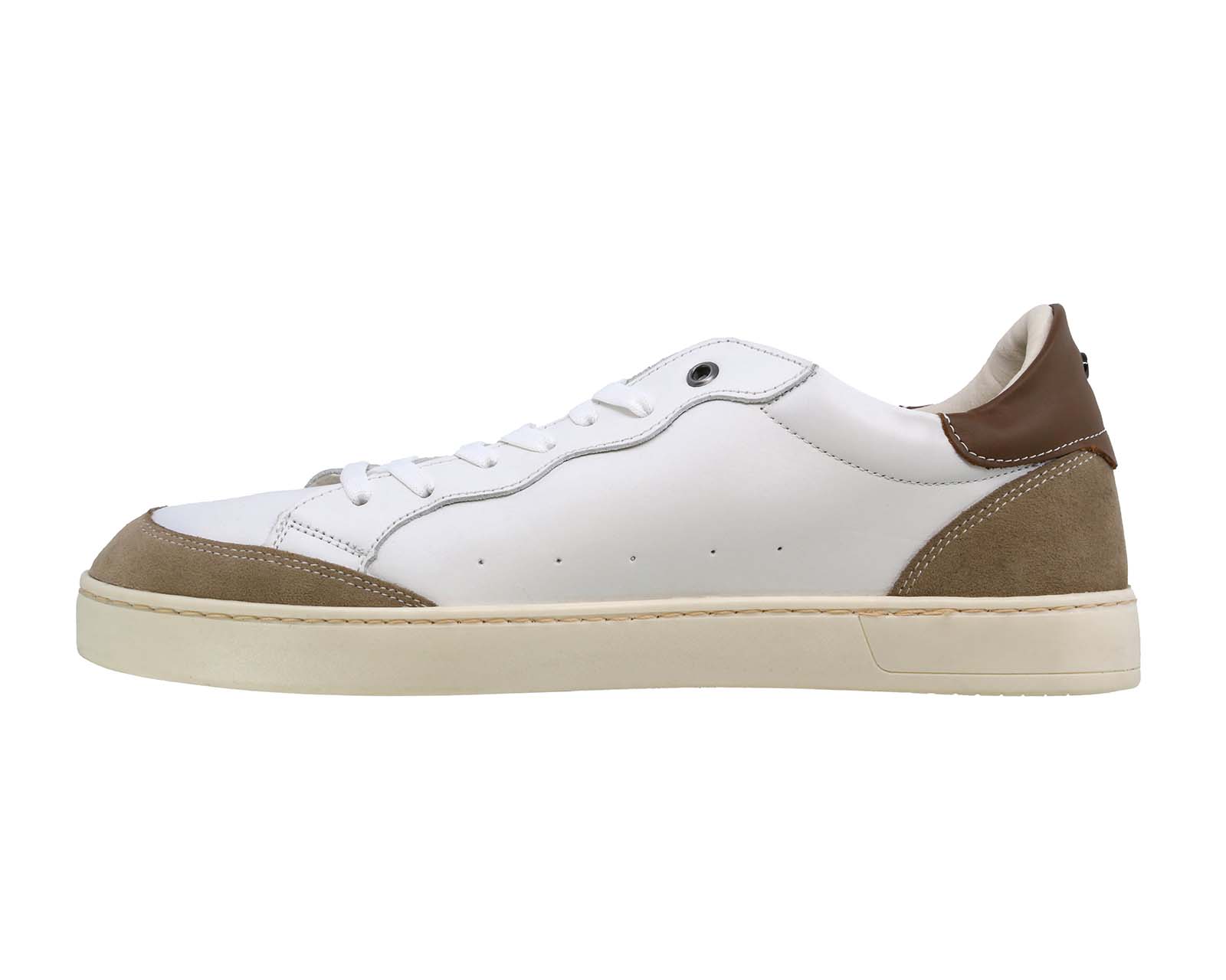Foto 5 pulgar | Sneaker Casual de Piel Triples Edric 36053 Blancos para Hombre