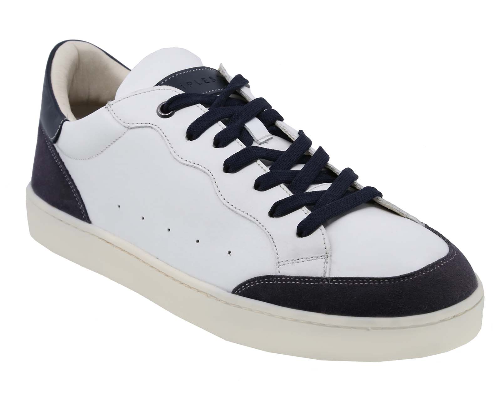 Foto 2 pulgar | Sneaker Casuales de Piel Triples Edric 36053 Blancos para Hombre