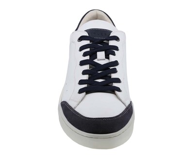 Foto 3 | Sneaker Casuales de Piel Triples Edric 36053 Blancos para Hombre