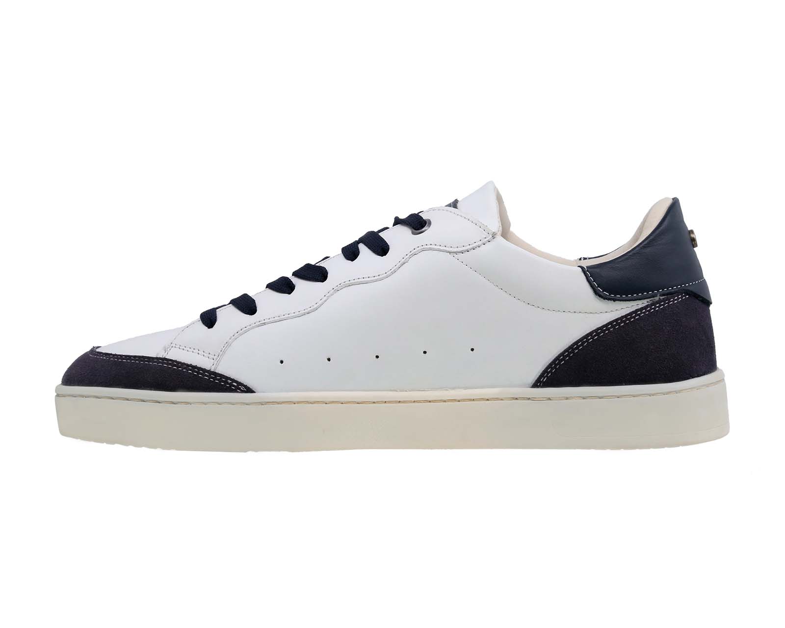 Foto 4 | Sneaker Casuales de Piel Triples Edric 36053 Blancos para Hombre