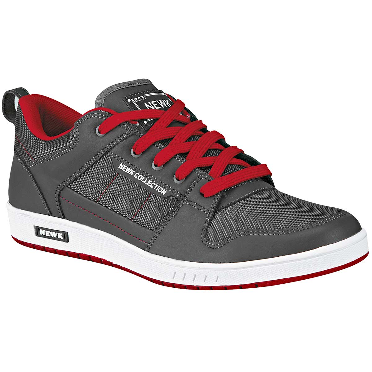 Newk Tenis Urbano Para Hombre Gris Rojo, Código 48456-1