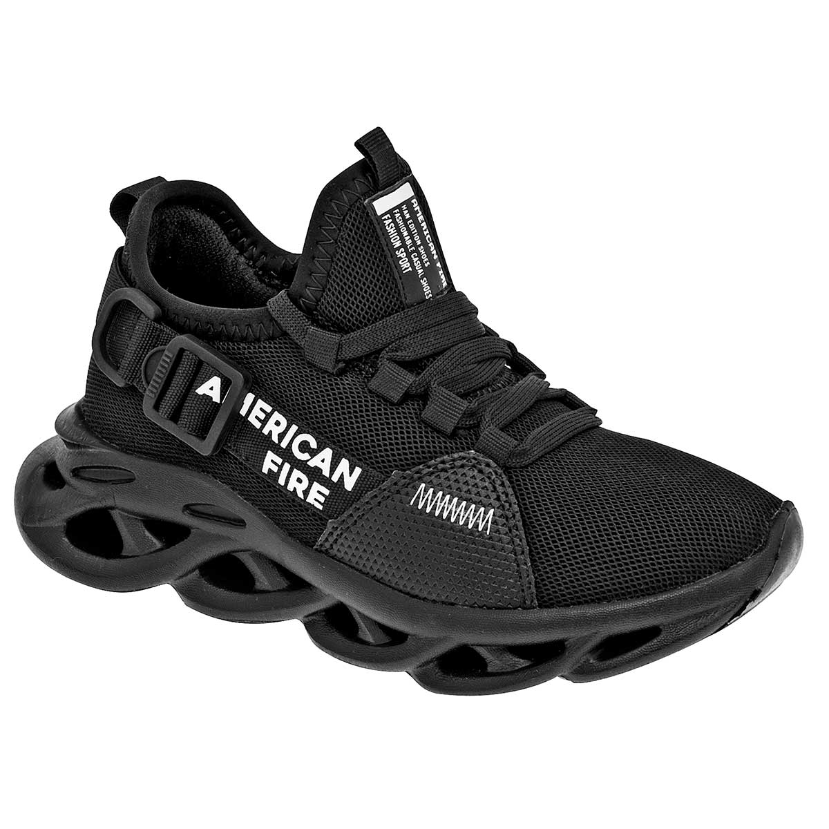 Foto 2 pulgar | Tenis American Fire Negros para Hombre