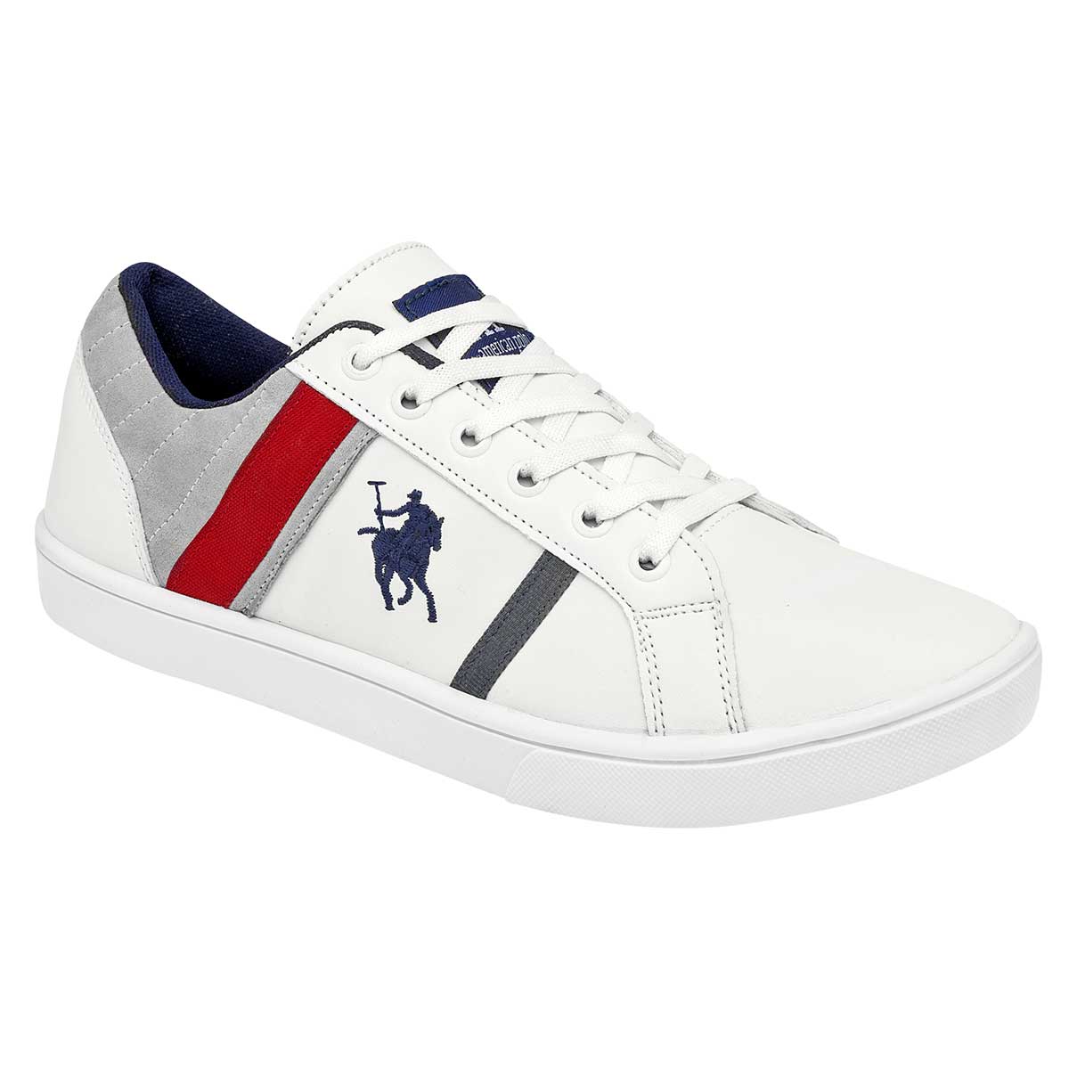 Foto 2 pulgar | Tenis Urbanos American Polo Blancos para Hombre