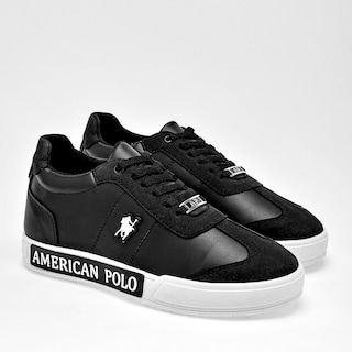 Foto 2 | Tenis Urbano American Polo Negro Código 124715-f Para Hombre