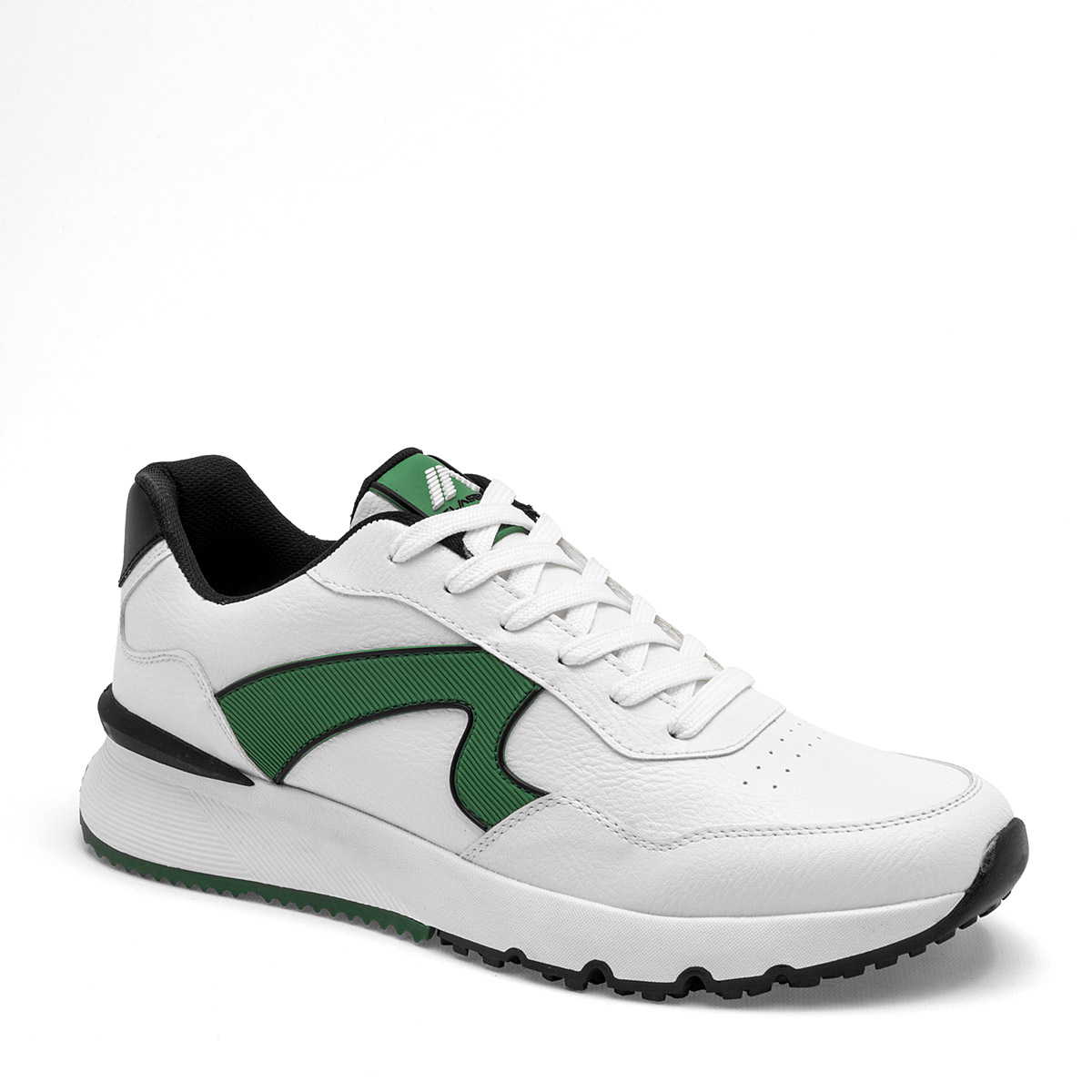 Foto 2 pulgar | Tenis Urbanos Clasben Blancos con Verde y Negro para Hombre