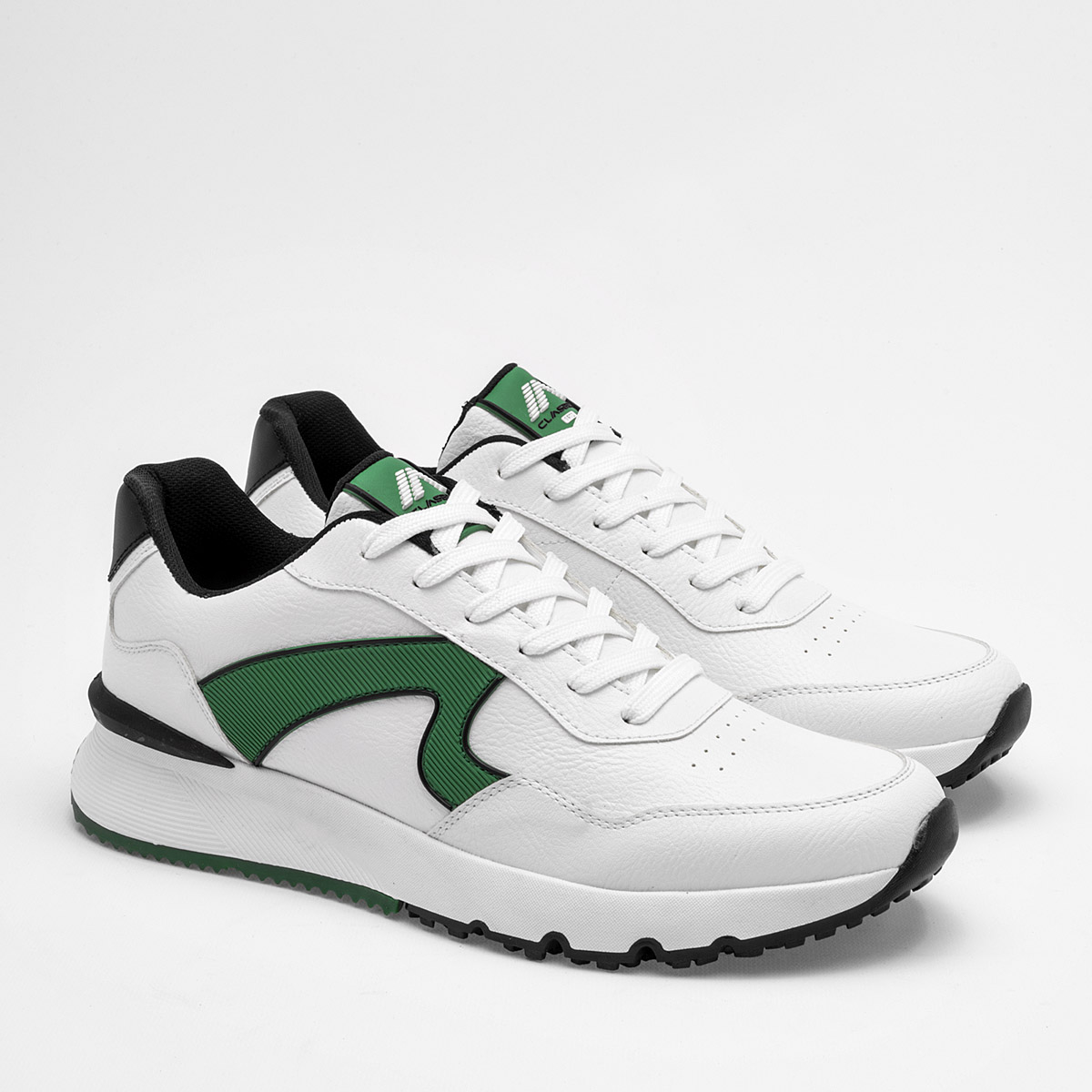 Foto 3 pulgar | Tenis Urbanos Clasben Blancos con Verde y Negro para Hombre