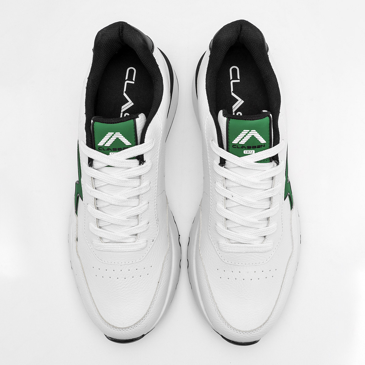 Foto 3 | Tenis Urbanos Clasben Blancos con Verde y Negro para Hombre