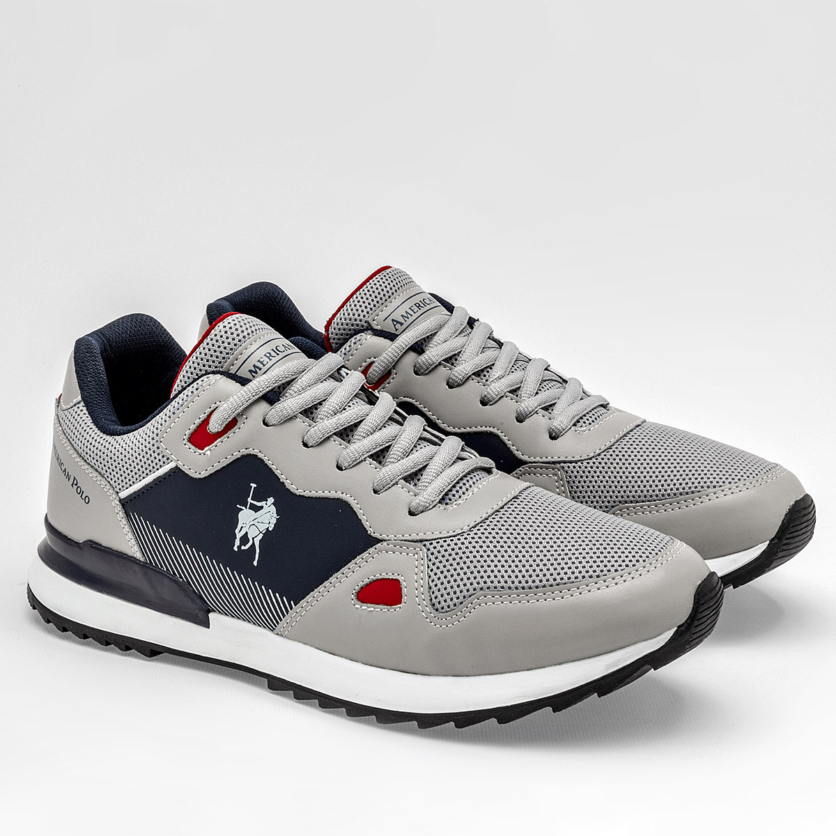 Foto 3 pulgar | Tenis Urbanos American Polo 124720-f Grises para Hombre