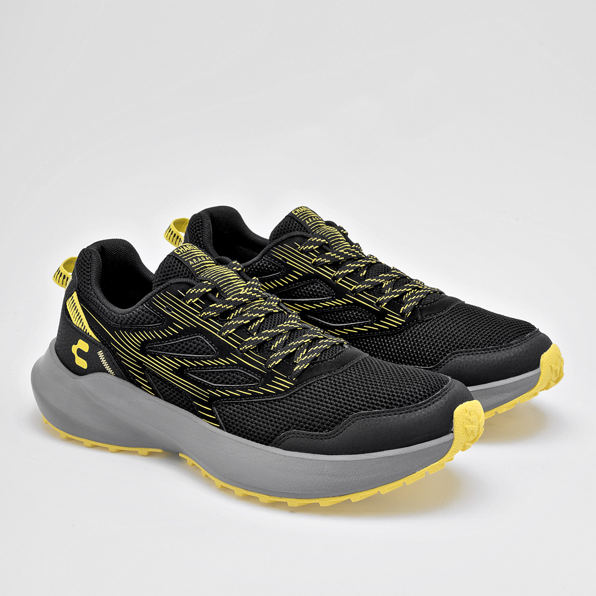 Foto 2 | Tenis Deportivos Charly Negro Amarillos para Hombre