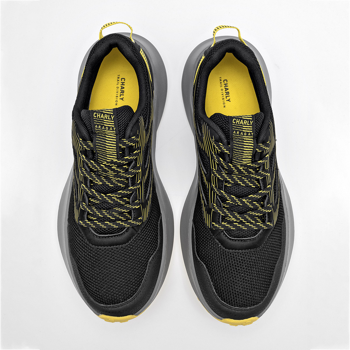 Foto 4 pulgar | Tenis Deportivos Charly Negro Amarillos para Hombre